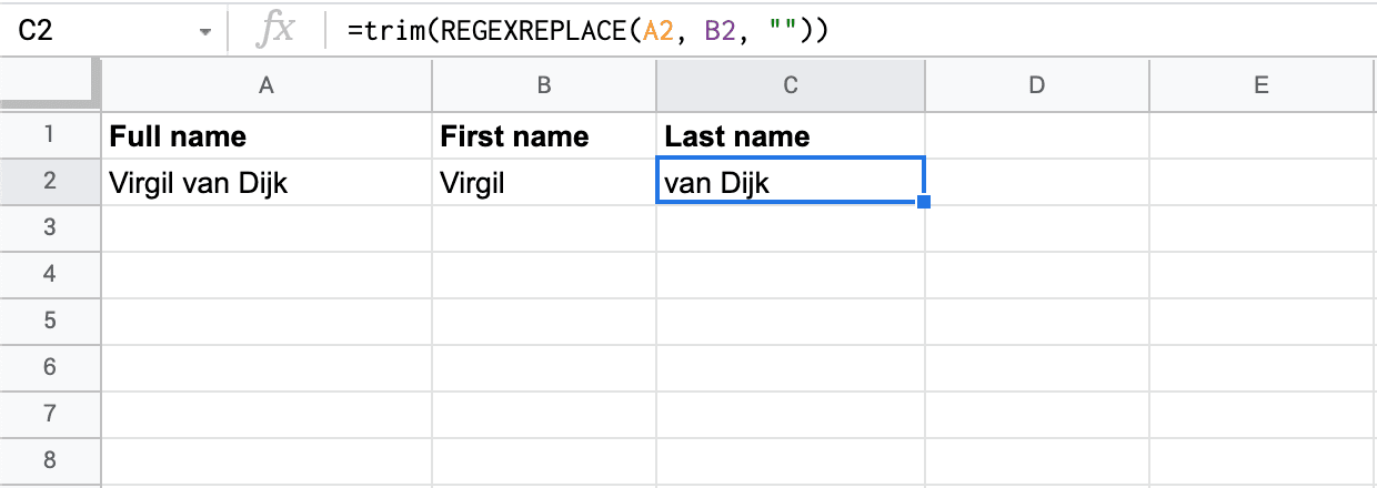 Two Ways to Separate First and Last Names in Google Sheets : Teton Science  Schools Helpdesk