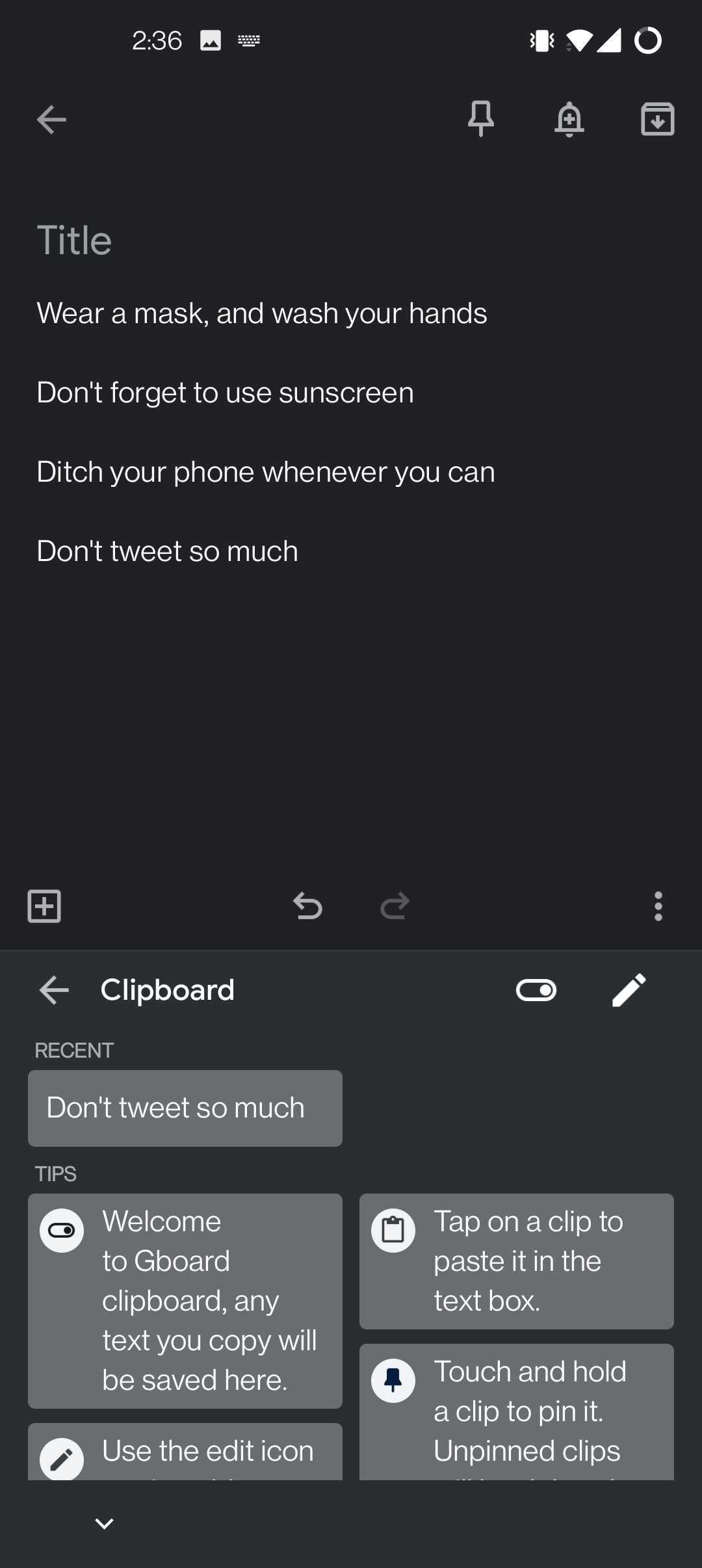 You can access saved snippets in Gboard's clipboard with a couple of taps