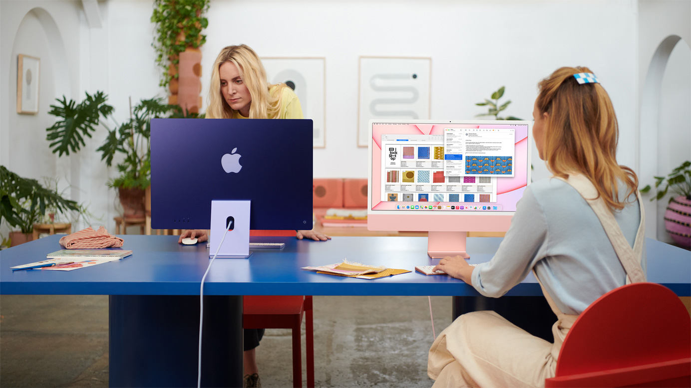 The slim new iMac is powered by M1 and comes in 7 gorgeous colors - 59
