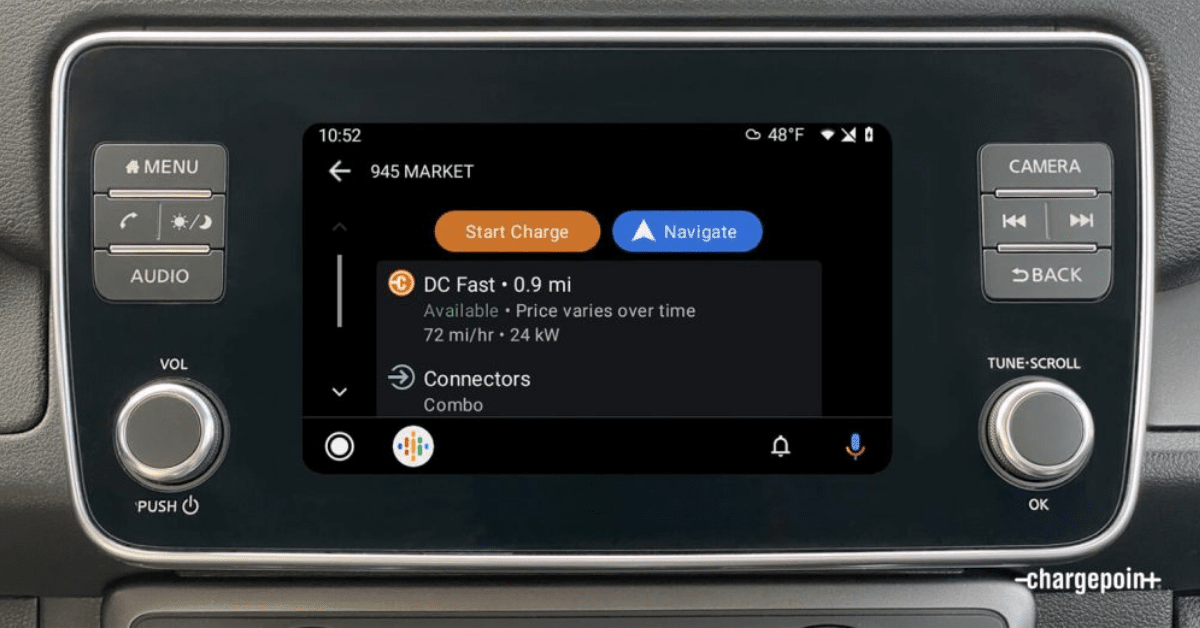 ChargePoint’s app for locating EV juicing spots arrives on Android Auto