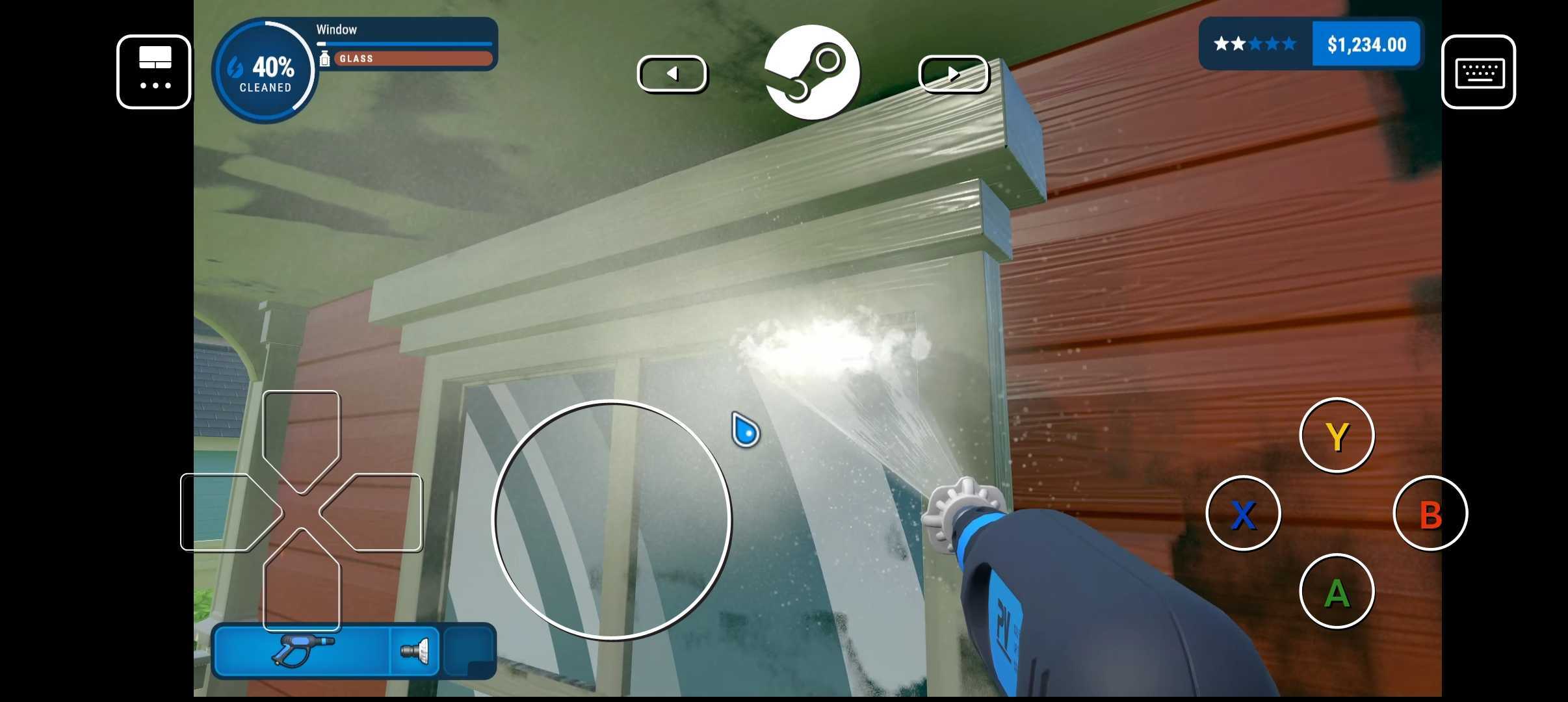 Power Wash Simulator's gameplay is simple enough to enjoy streamed to your phone while you're lounging on the couch