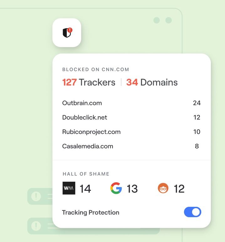 Neeva's browser extension has an in-built tracking blocker