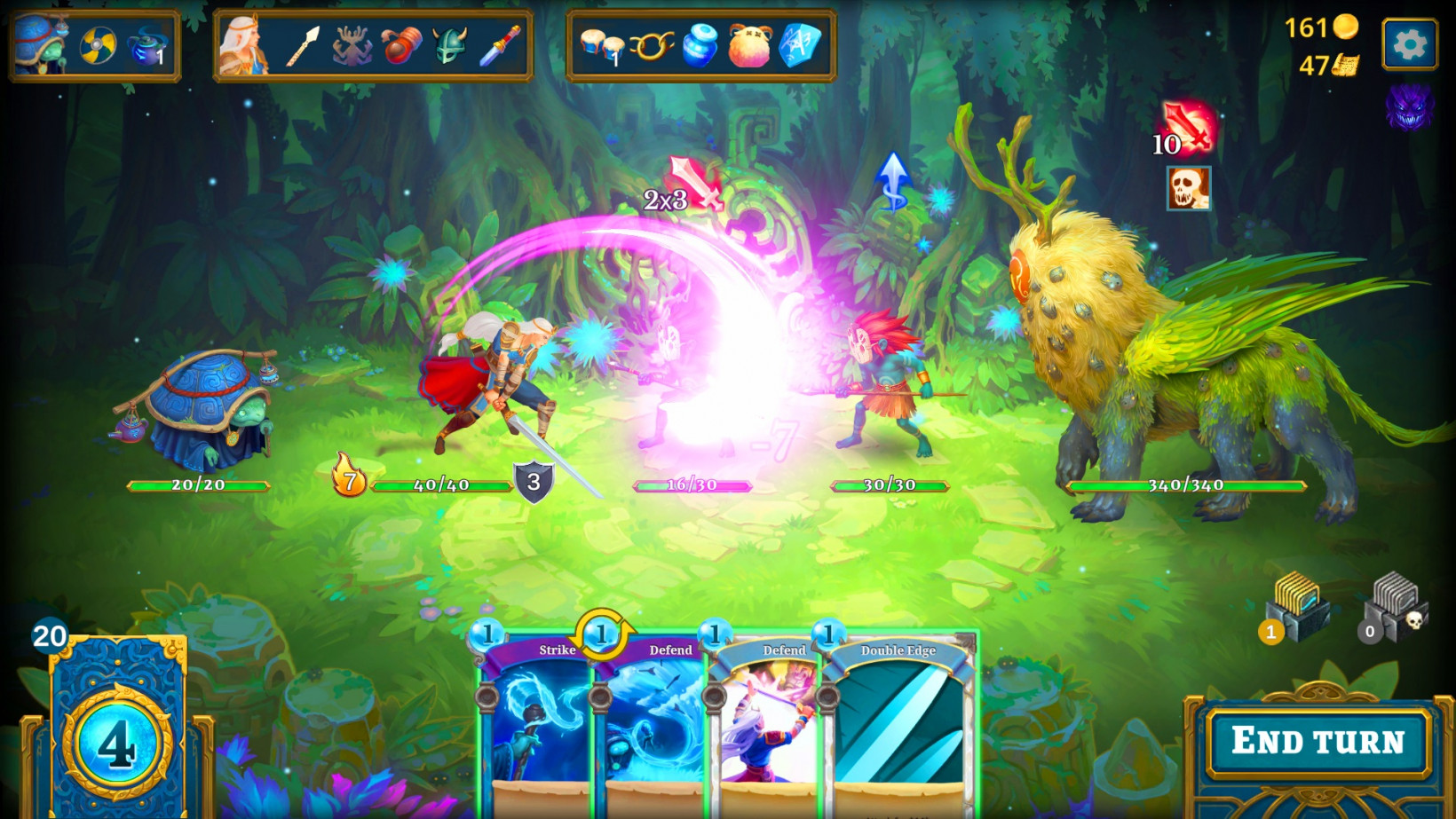 A screenshot from the game Roguebook