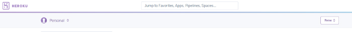 Heroku new app menu