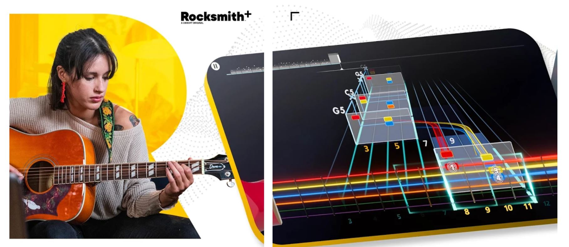 A screen capture of the Rocksmith app.