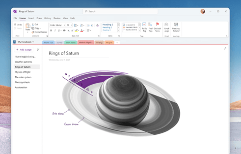 Mockup of the new unified OneNote