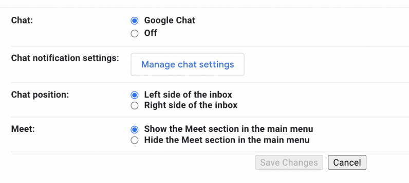 what is gmail chat and meet