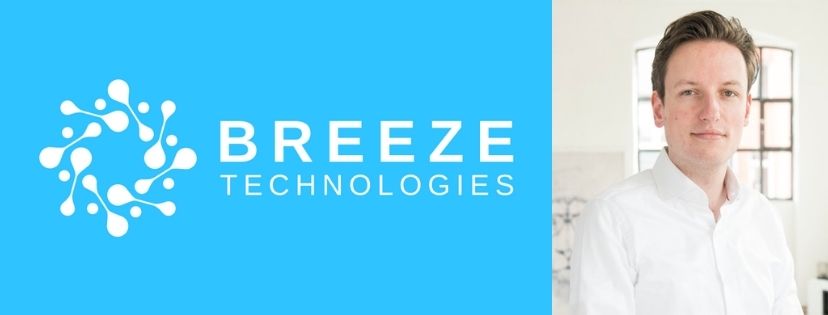 Breeze Technologies logo and ceo headshot