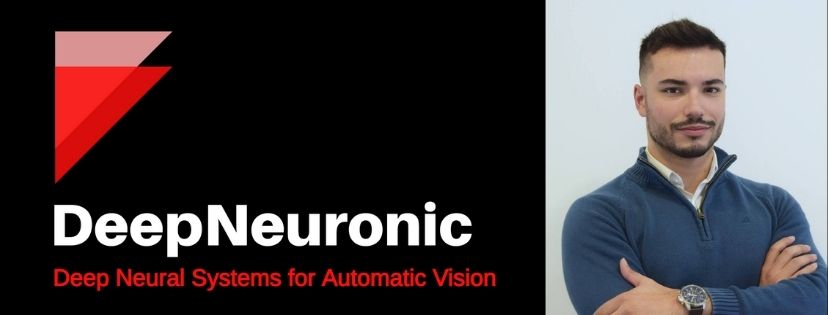 Deep Neuronic logo and photo of founder