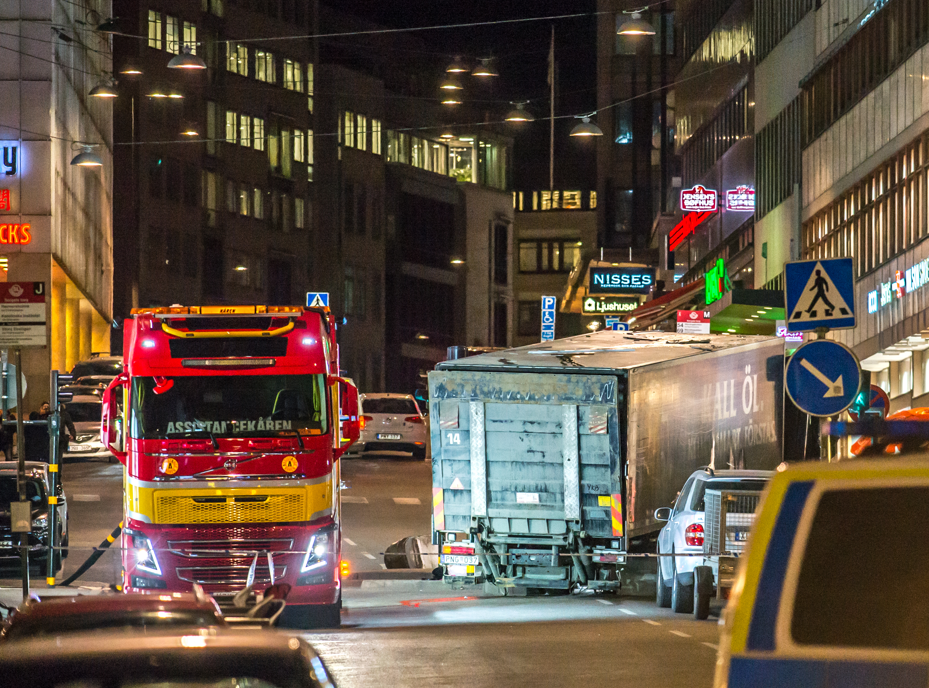 a truck ramming attack in Stockholm
