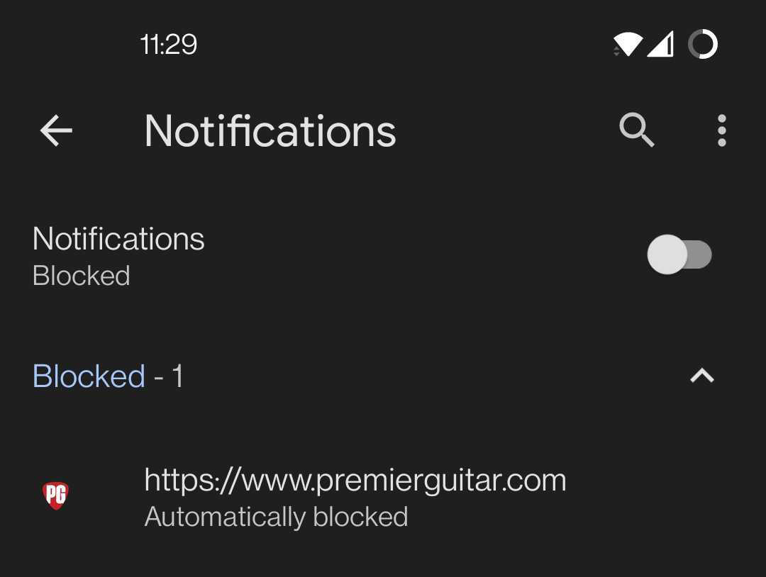 Turning off notifications in Chrome (Android)