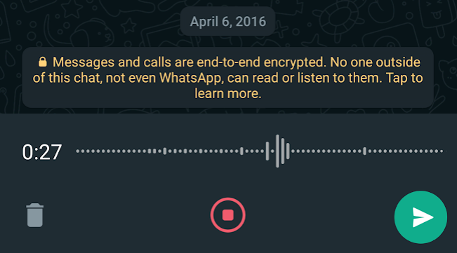 WhatsApp voice messages