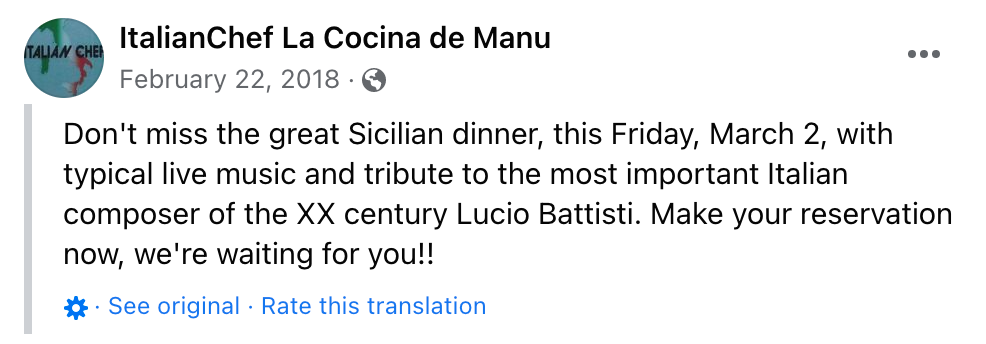 ItalianChef La Cocina de Manu
