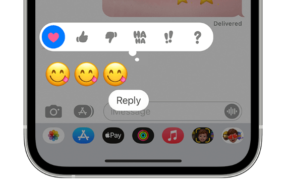 iOS reactions Tapback