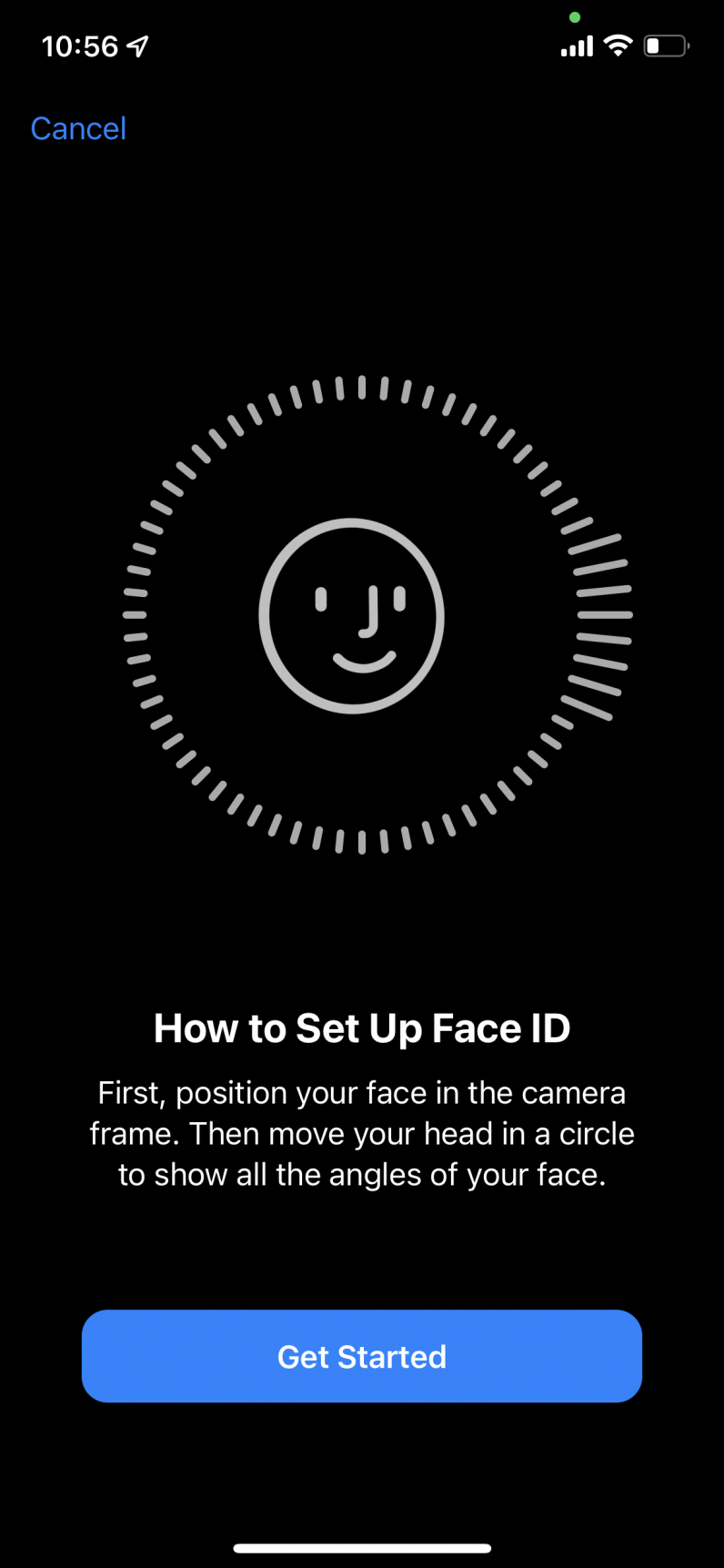 You have to register a new face scan without a mask.