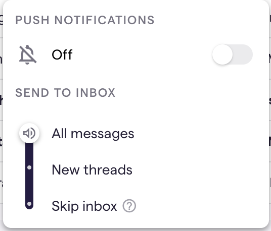 You can set filters of receiving messages per sender.