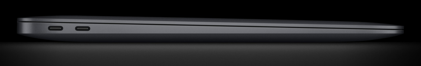 Vue latérale du MacBook Air