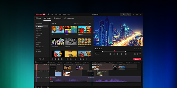 Gros plan sur le logiciel de montage vidéo Gom Mix Max