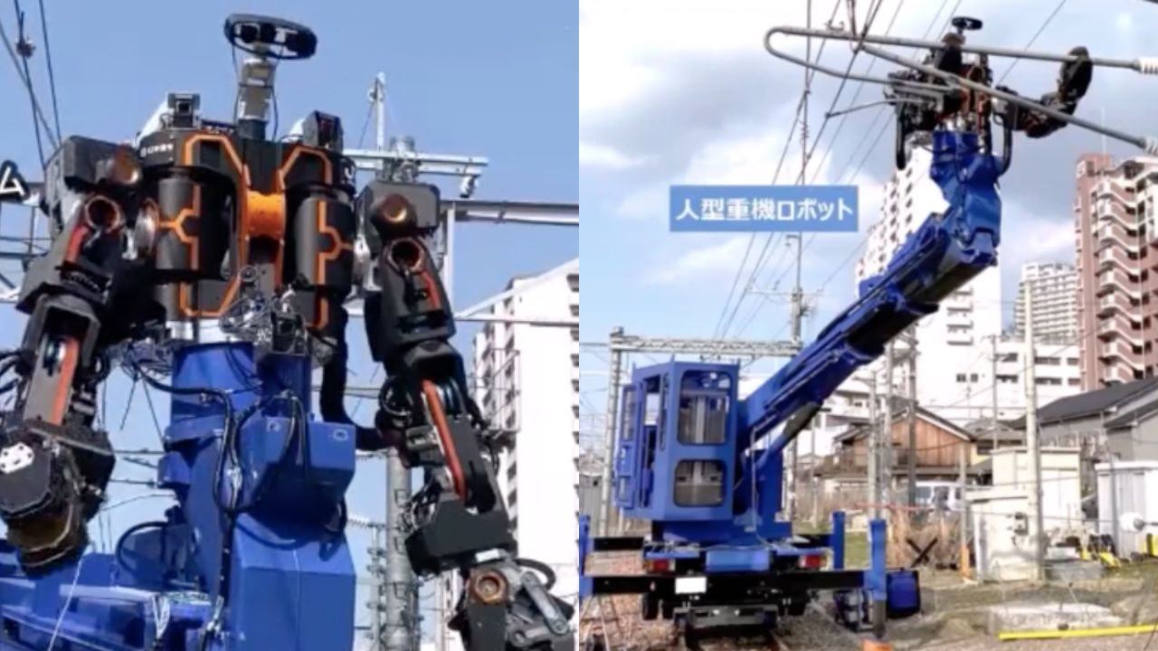 Watch this giant Japanese robot fix railways  and pray it doesn t turn on us  - 79