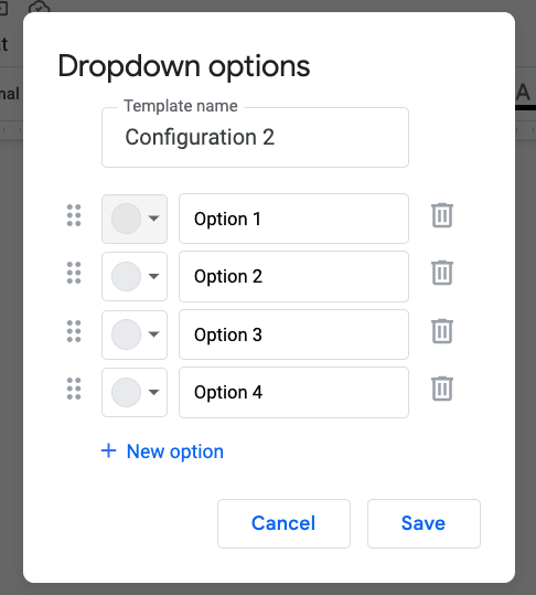 Google Docs Dropdown