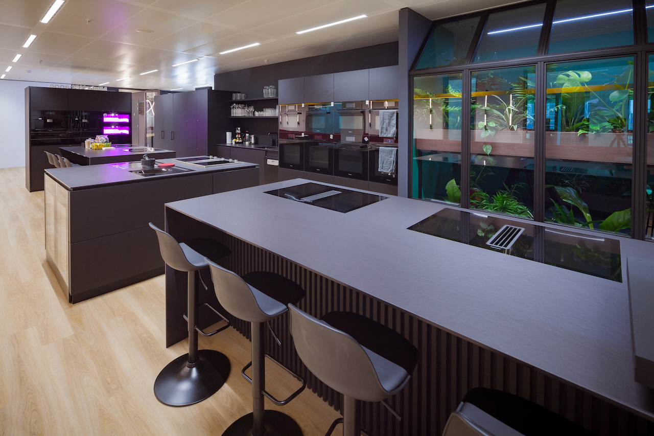 Kitchen in the Miele X Community Space in Amsterdam, the Netherlands