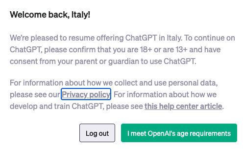 ChatGPT Italy 