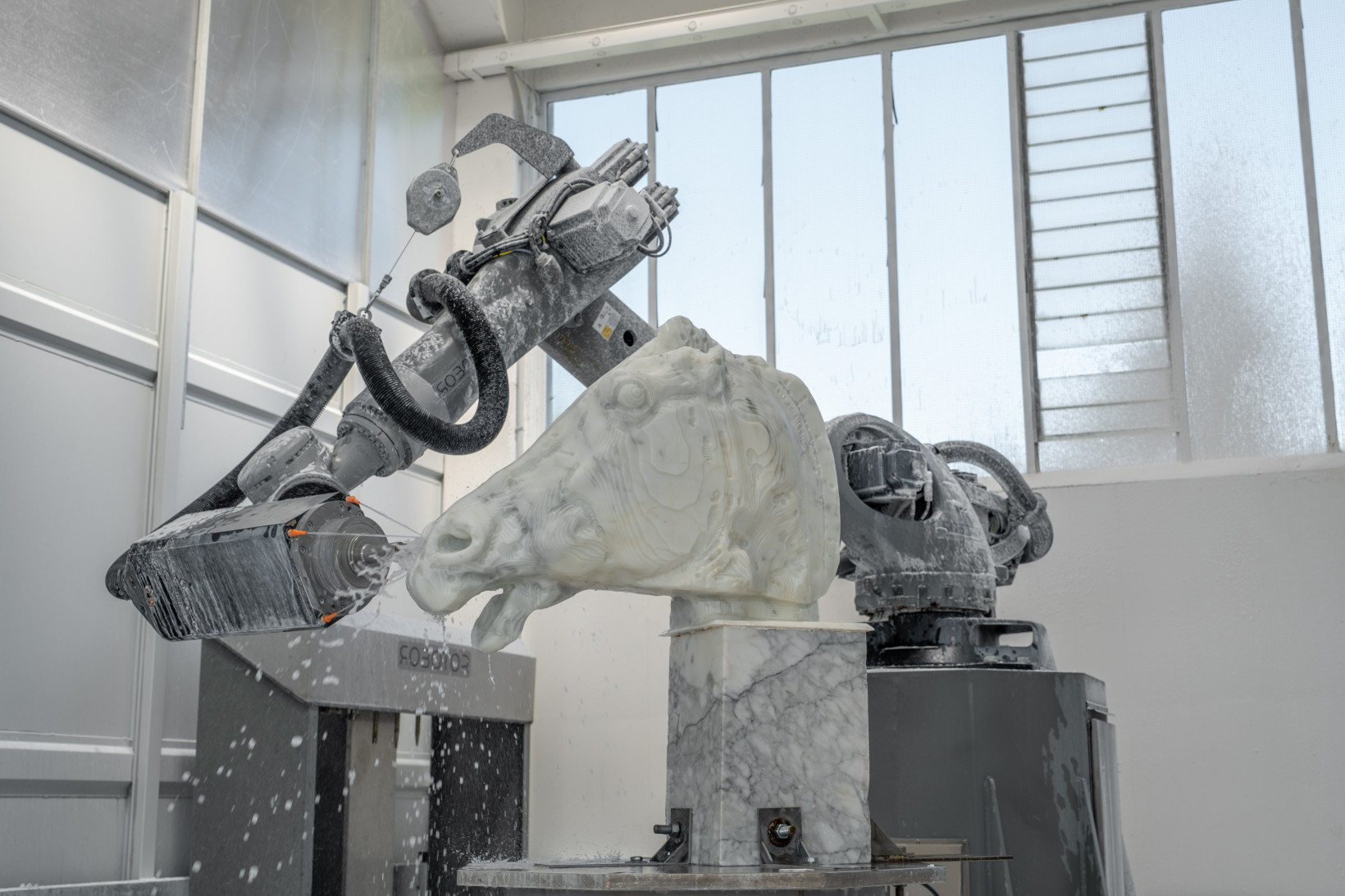 robots create sculptures horse of parthenon