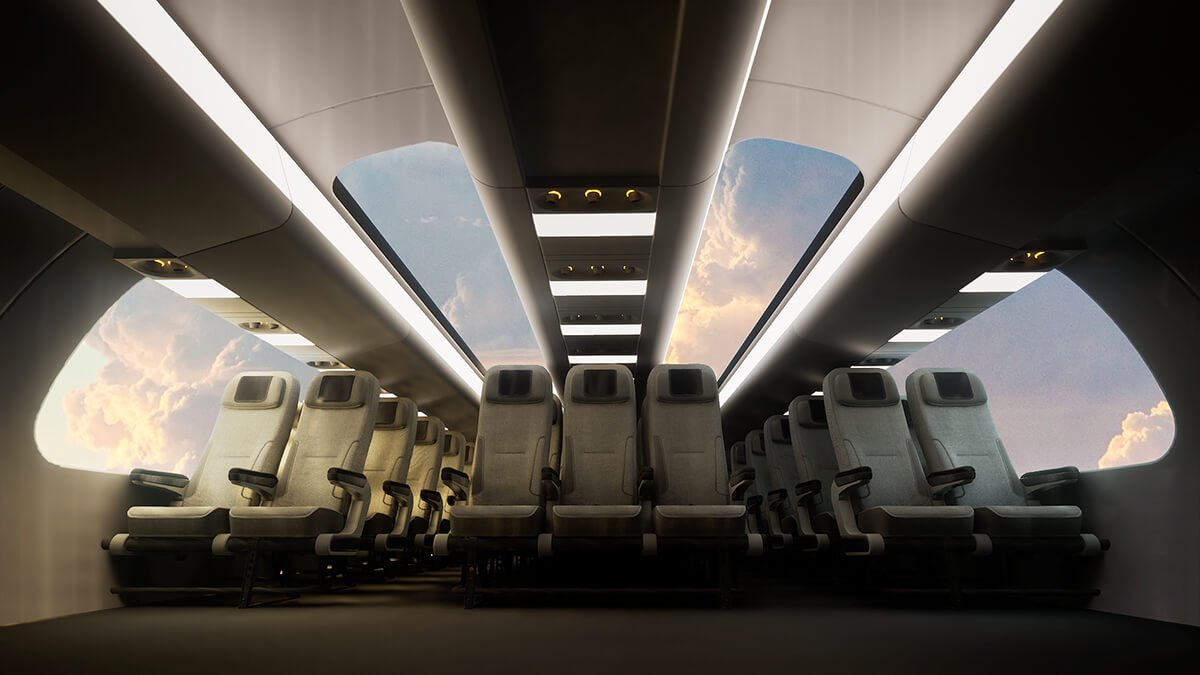 Airplane seats rendering