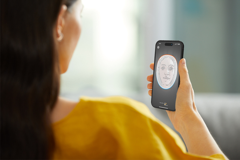 User's can first match their faces to their ID documents at home