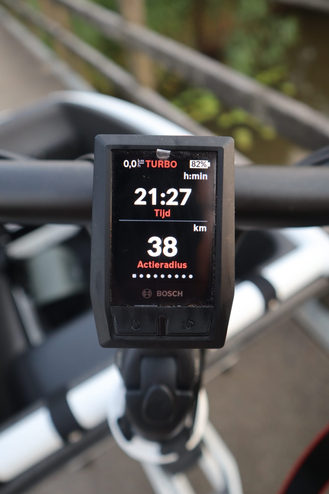 This Connected GPS+ module doesn't come standard, but helps protect your bike against theft and displays extra data like calories burned