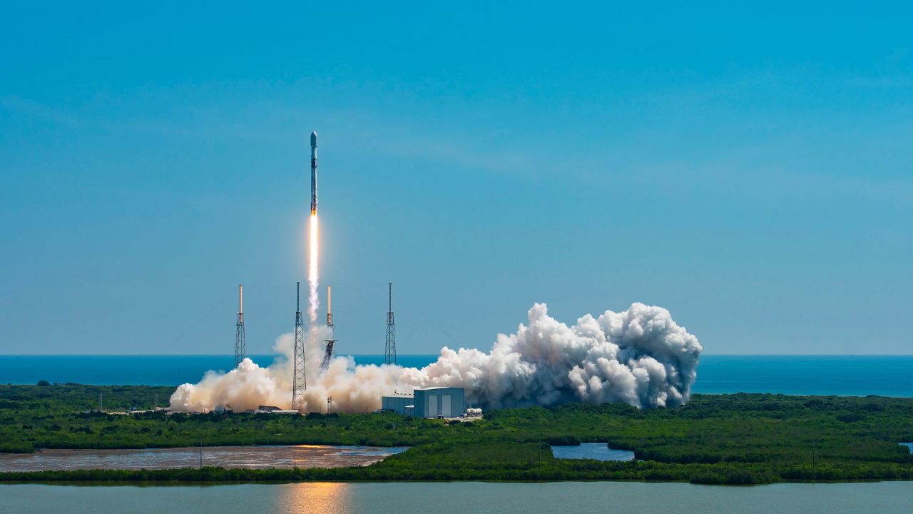 ESA's Euclid lifting off on a Space X Falcon 9 from Cape Canaveral in Florida, USA, at 17:12 CEST on 1 July 2023.