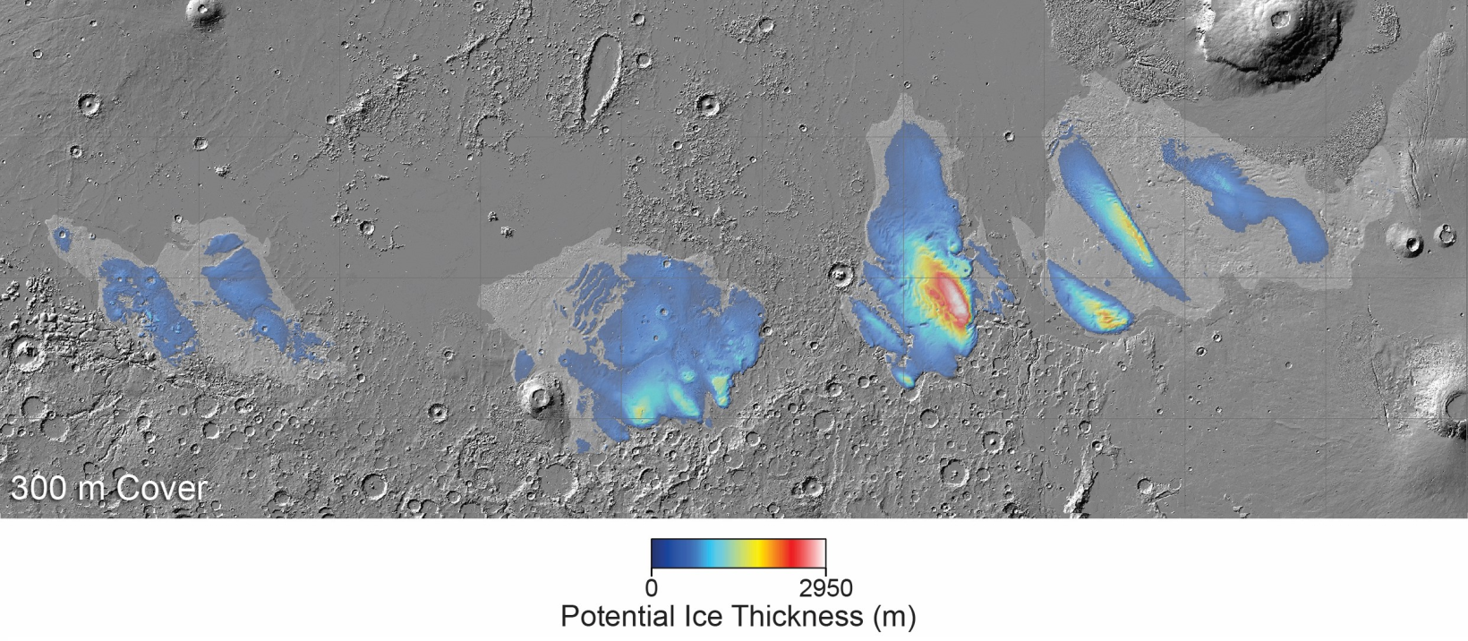 مدارگرد ESA رسوبات عظیم آب یخی را در استوای مریخ کشف کرد