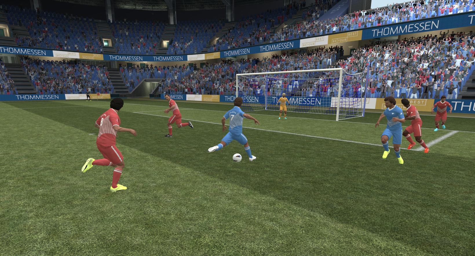 Screenshot of Be Your Best showing graphics of footballers on the pitch