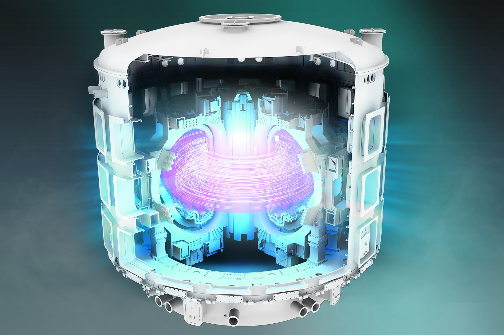 the ITER fusion plant computer-generated image