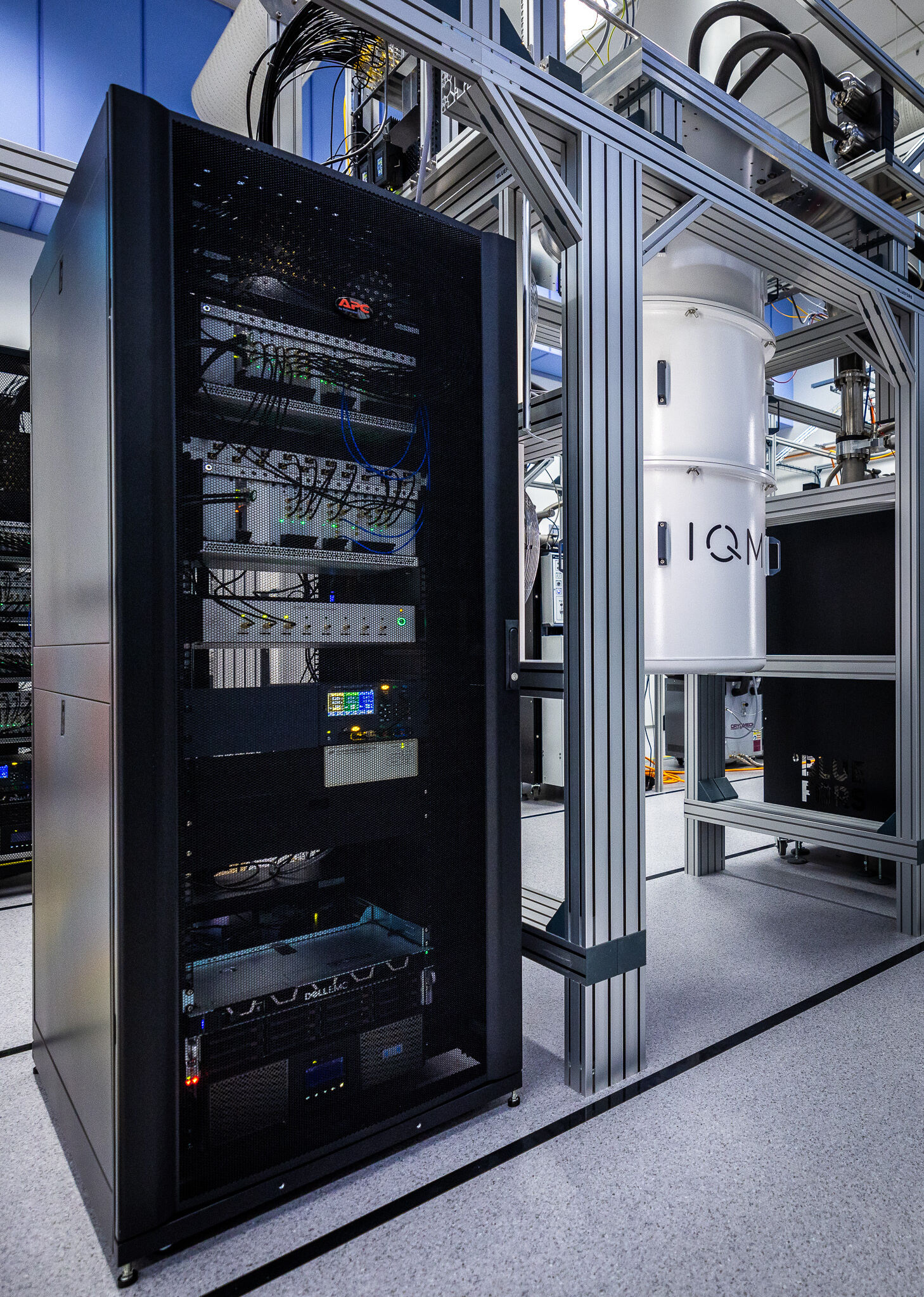 An example of the classical electronics cabinet required run one of IQM's quantum computers. Credit: IQM