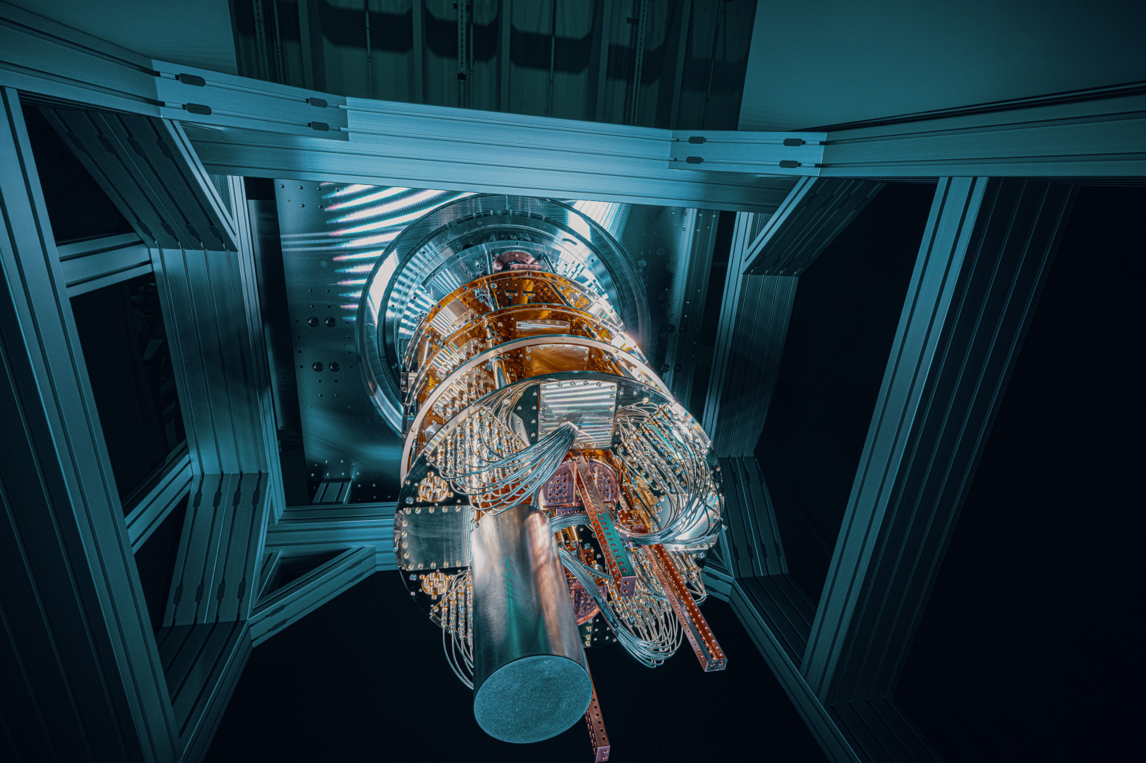 One of IQM's quantum cryostats. Credit: IQM