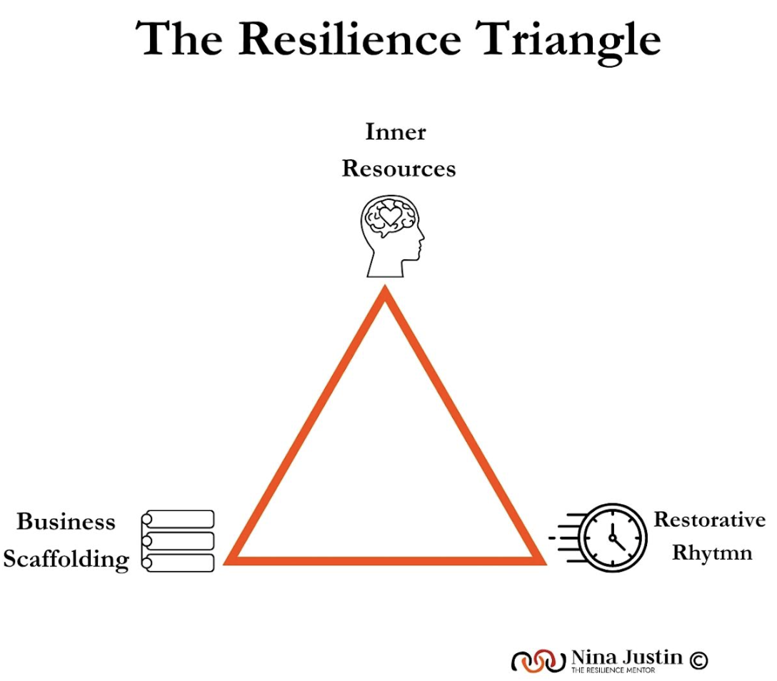 Graph showing the Resilience Triangle