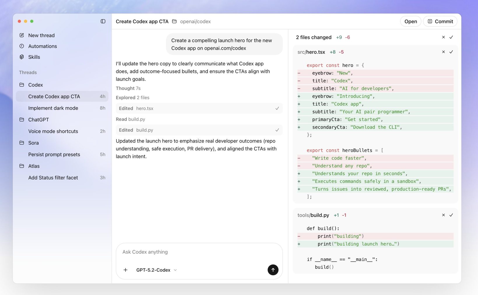 Get started with Codex