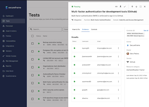 Secureframe-dashboard